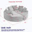 Canapé rond surdimensionné en velours côtelé de 78,5 pouces, convertible en deux fauteuils inclinables, canapé-lit 2 en 1, conception de coussin pour le cou avec cinq coussins décoratifs-843810438