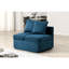 Chaise convertible moderne en bleu avec rangement et réglable pour espace de vie