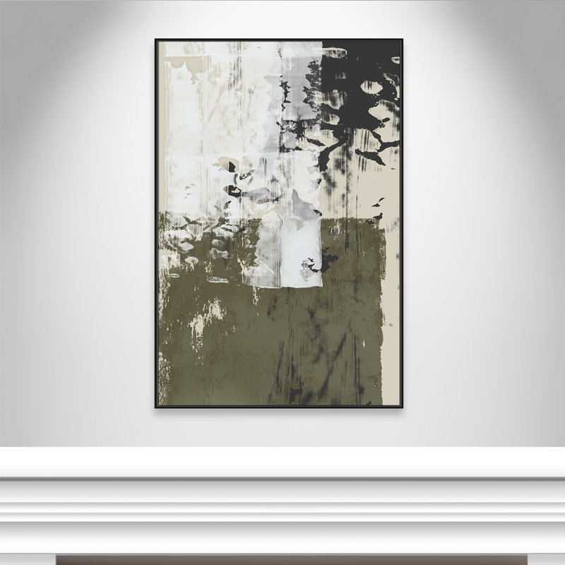 «Reflections In Sage II» par Isabelle Z, H 61,5 po x l 41,5 po, Noir