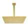 1-Spray Patterns With 2.5 GPM 15.7 In. Ceiling Mount Fixed Shower Head With Shower Arm In Brushed Gold