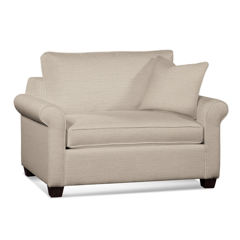 Park Lane Sleeper Sofa, Gel Memory Foam Mattress, Java Finish, Eggshell Crypton Performance; 0884-93