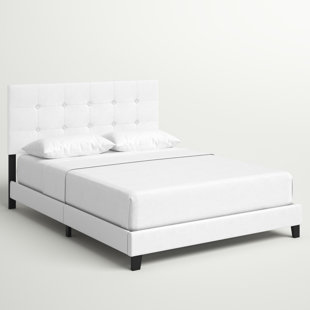 Lijimei Queen Bed Frame with Upholstered Headboard, Button Tufted