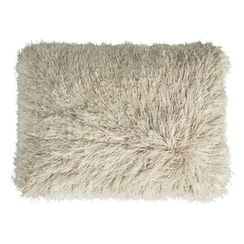Coussin Super Shaggy, H 20 po x l 14 po, Beige