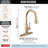 Finnridge Brushed Gold Kitchen Faucet with Pull Down Sprayer, High Pressure ProClean Spray Modern Single Hole Kitchen Sink Faucet, Champagne Bronze-115807264