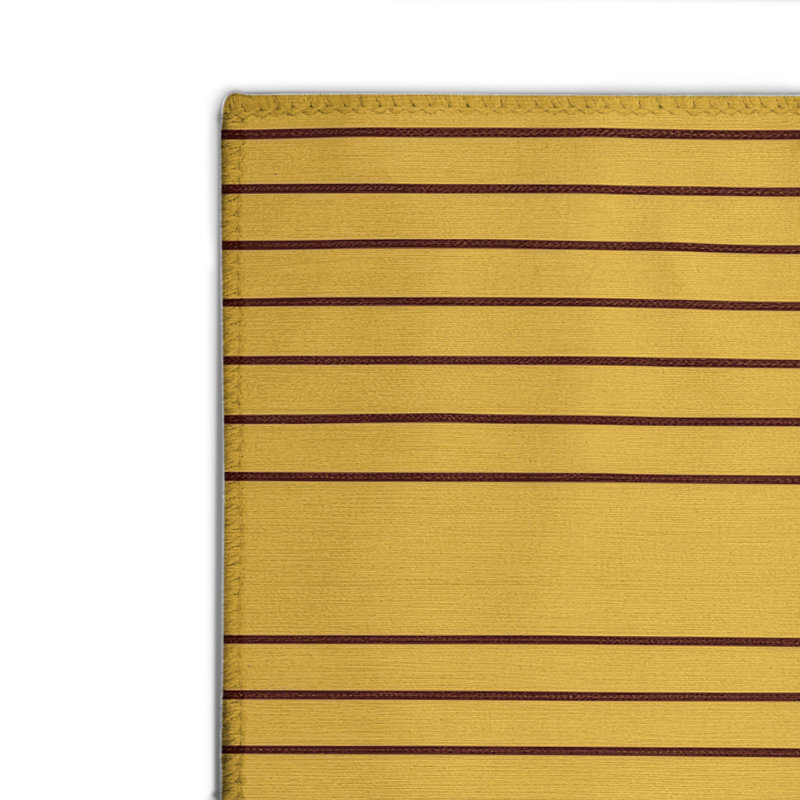 Tapis intérieur / extérieur brun HorizontalStripes, Rectangulaire 8 pi x 10 pi