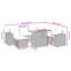 Vidaxl Garden Sofa Set Black, Cream White PE Rattan Medium