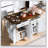 53.5 Inch Farmhouse Kitchen Island with Power Outlet, Spacious Storage, Drop Leaf, and Rolling Wheels for Versatile Use in Home Kitchens-437927437
