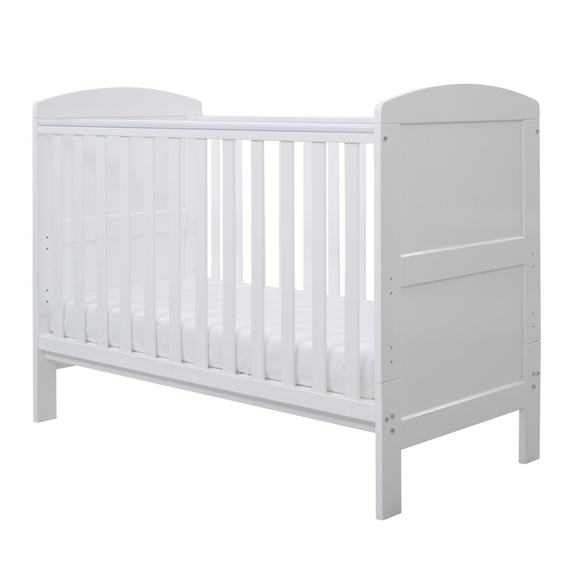 Coleby Mini Cot Bed and Premium Sprung Mattress - White