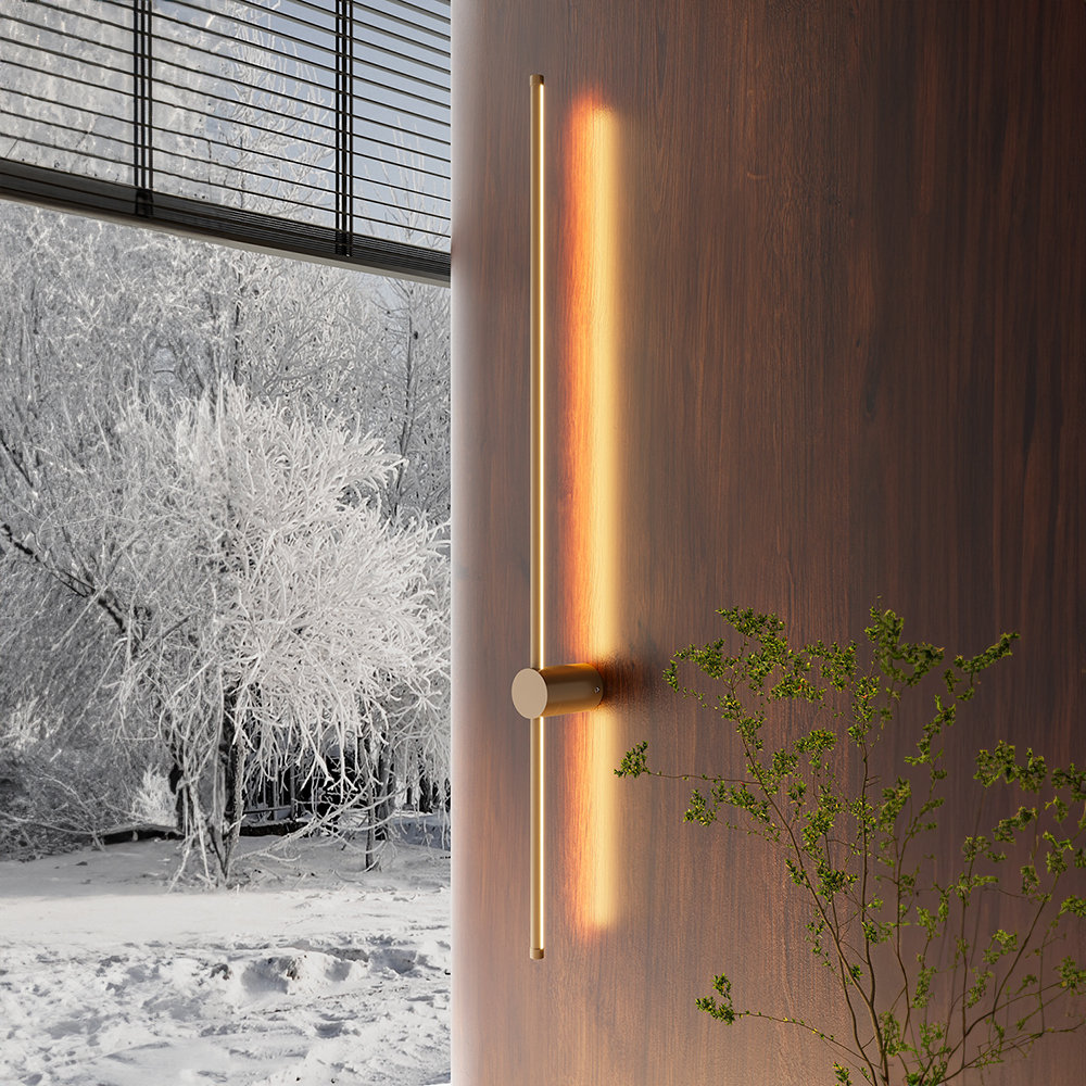Aluminium LED Wall Light 100cm Wide Flush Mounted Sconce