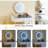 Dressing Table With LED Lights Glass Top Dressing Table With Extendable Side Table 5 Drawers Dressing Table With Mirror And Stool For Bedroom