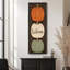 «Stacked Pumpkins Welcome Rustic Autumn», impression murale sur toile encadrée-133897415-133897416