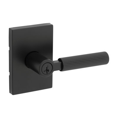 Mirada Reeded Keyed Entry Lever featuring SmartKey Security 
