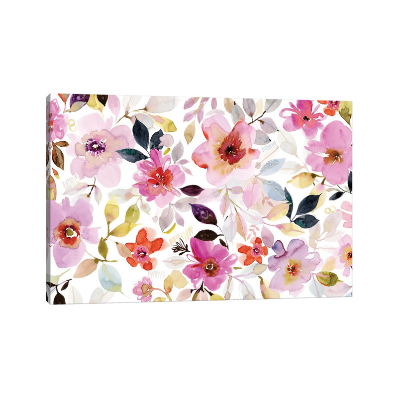 Flora I by Stephanie Ryan - Painting on Canvas, Wrapped Canvas, 20.32cm H x 30.48cm W x 1.91cm D