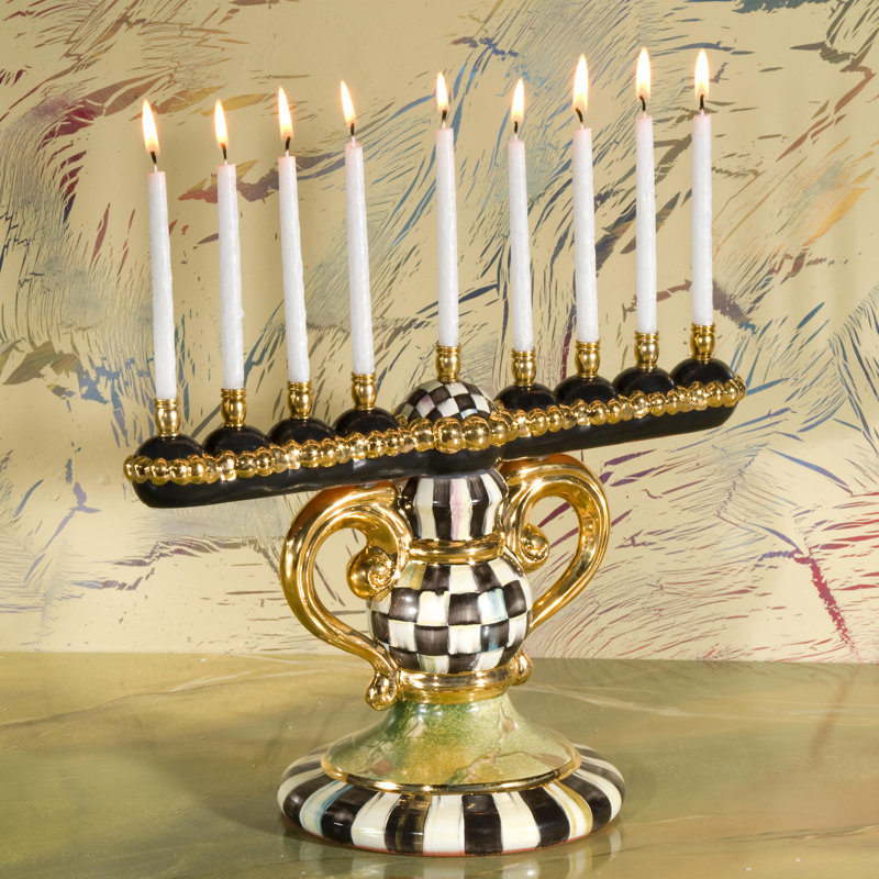 Courtly Check® Ceramic Menorah
