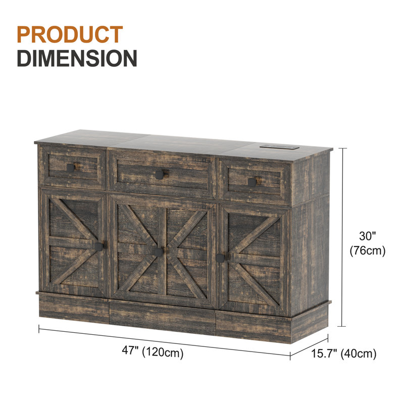 Multifunctional Vanity Desk With Lighted Flip Top Mirror, Adjustable Shelves, And Hidden Storage, Brown