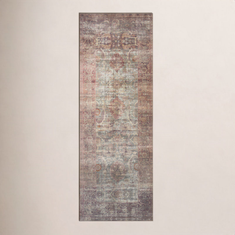 Tapis jade / coucher de soleil Amber Lewis x Loloi Georgie, Tapis de couloir 2 pi 6 po x 9 pi 6 po