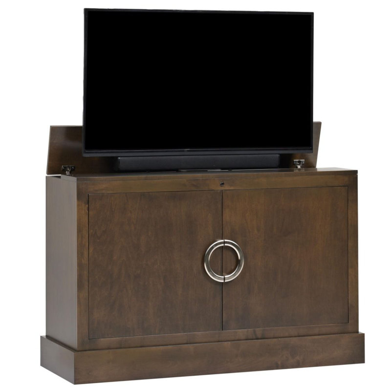 Clubside Unfinished TV Stand for TVs up to 55", Rich Brown