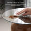Table basse ronde en verre trempé pour le salon, utilisation polyvalente-1350946612