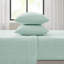 Drap pour très grand lit 4 pièces en molleton 100% doux au toucher - boulochage, lavable à la machine, avec drap plat, 2 taies d'oreiller ajustées, convient aux matelas de 16 po
