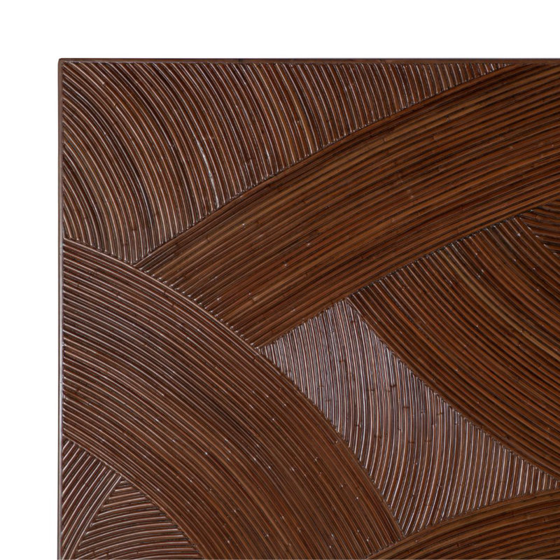 Tête de lit en rotin Swirl, Grand, Acajou doré