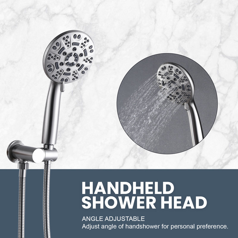 12" Brushed Nickel Wall Mounted Rain Shower System