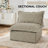 Upholstered Soft Camel Chenille Accent Lounge Chair with Cushion Back – Fully Compressed, No Assembly Required-2084299109