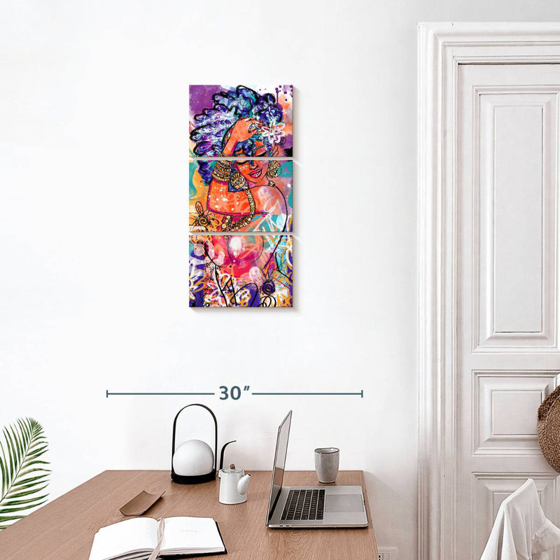 Fleurs d'Afrique, H 27 po x l 12 po
