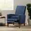 Élégant fauteuil club inclinable manuel bleu marine de 27 po de largeur
