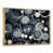Toile avec cadre flottant or
