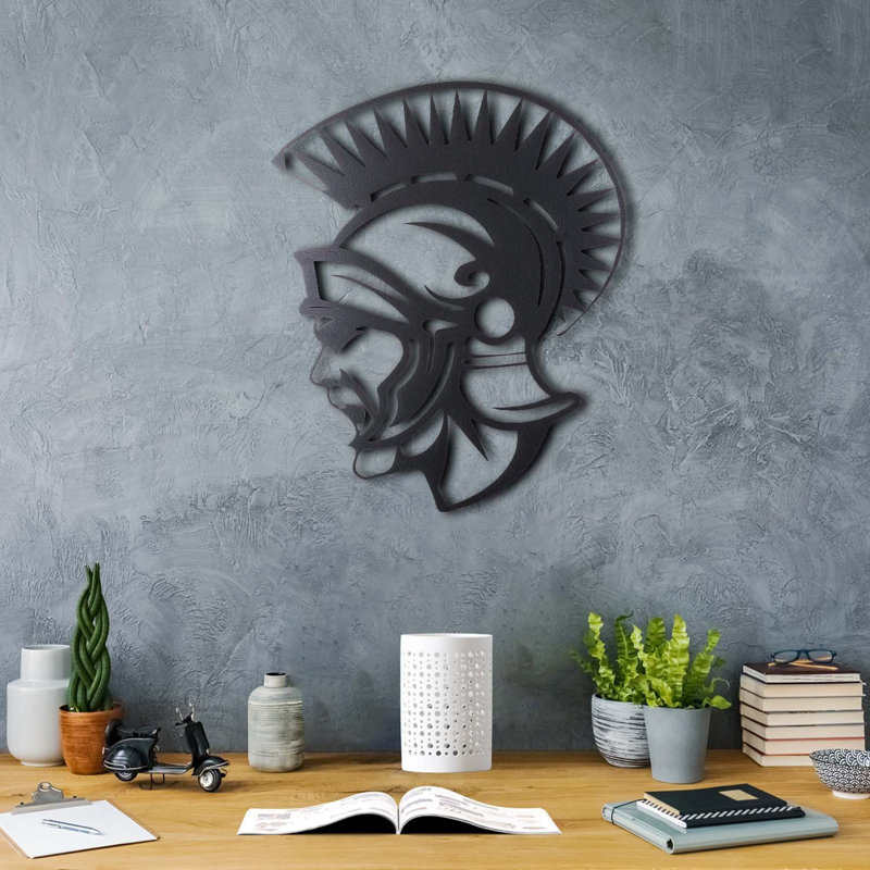 Decorative Metal Wall Accessory, Black, 12.9 x 15.7 inches | 100% Metal Construction, Thickness: 0.08 inches | Easy Wall Mounting with Back Piece | Perfect for Home Decor & Modern Interiors