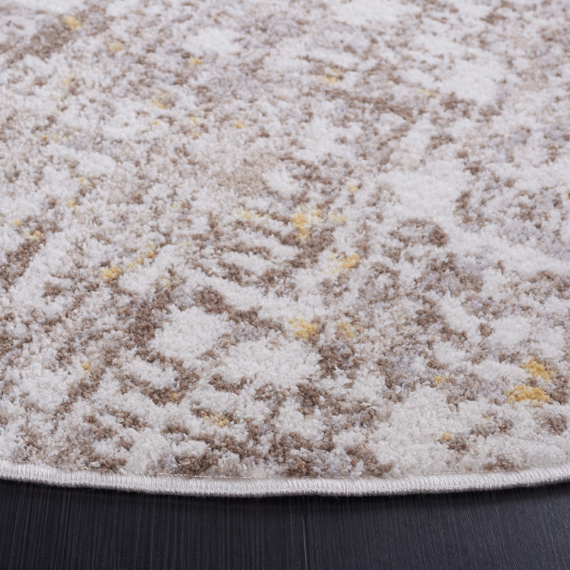 Tapis abstrait Ethellee Performance, Rond 6 pi 7 po