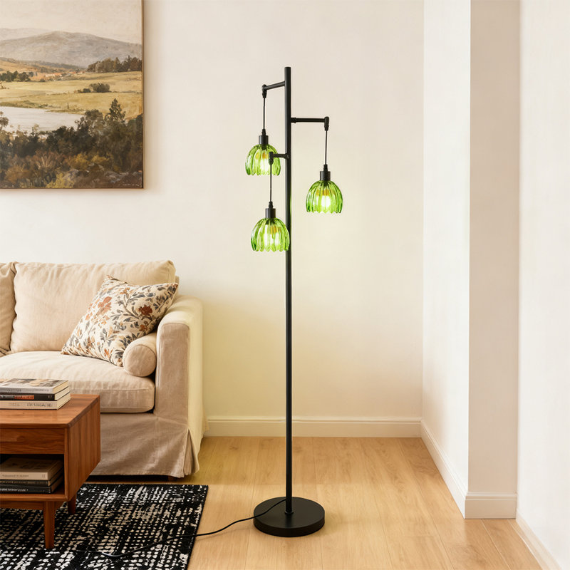 175cm Gloss Torchiere Floor Lamp