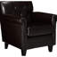 Fauteuil club brun pour un confort moderne en cuir reconstitué