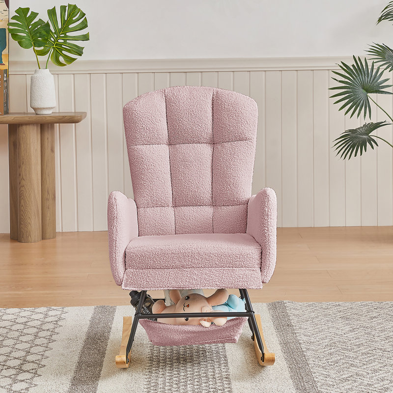 Fauteuil berçant rose