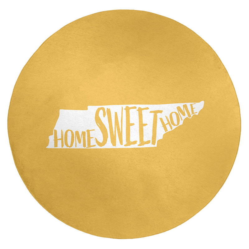Chenille Indoor Rug, Round 5'