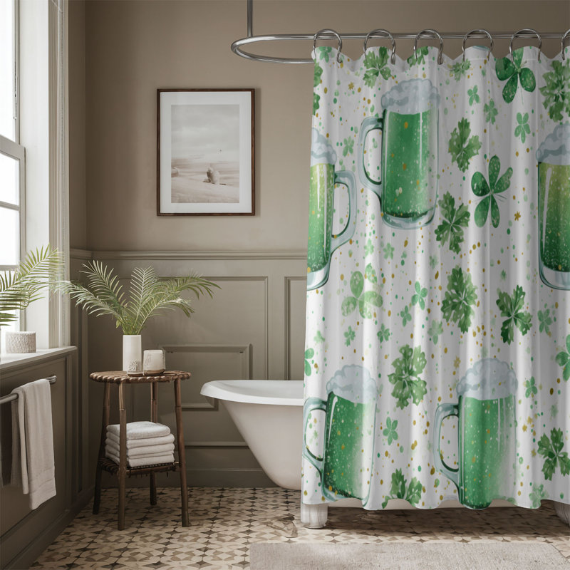 Glitter Luck - Premium Shower Curtain, 74"H x 71"W
