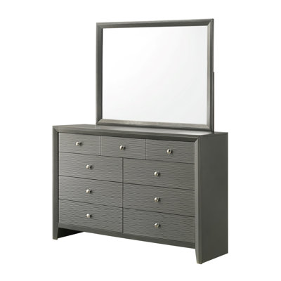 Miroir de commode Denker Gunmetal (miroir seulement)