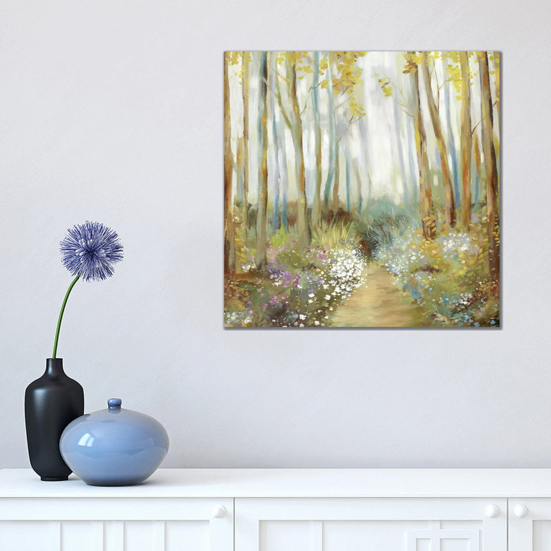Misty Trees by Allison Pearce - Wrapped Canvas Painting, 45.72 cm H x 45.72 cm W x 3.175 cm D