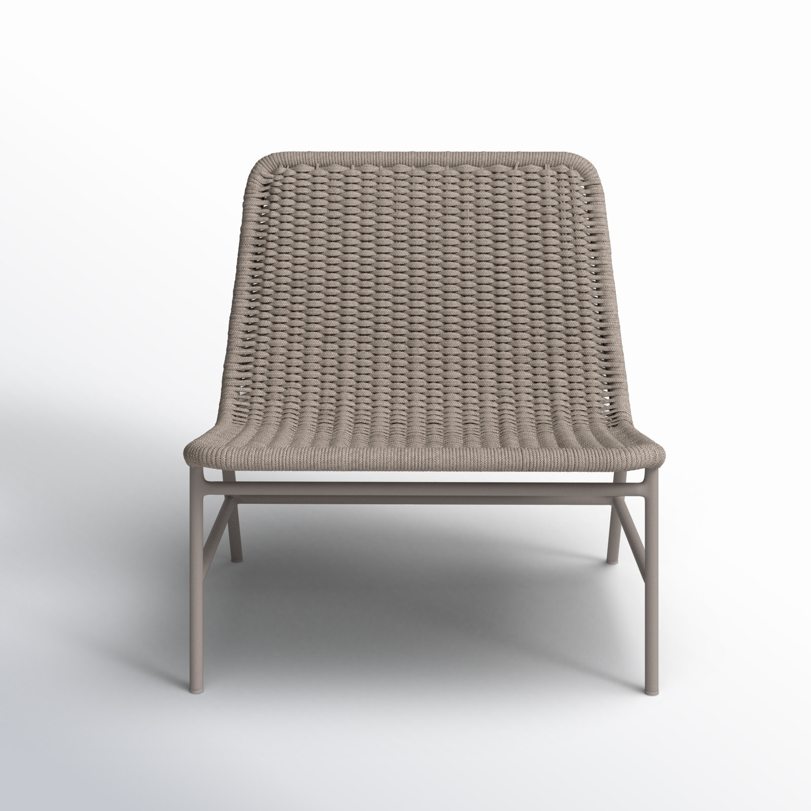 Brio Outdoor Armless Lounge Chair, Gray