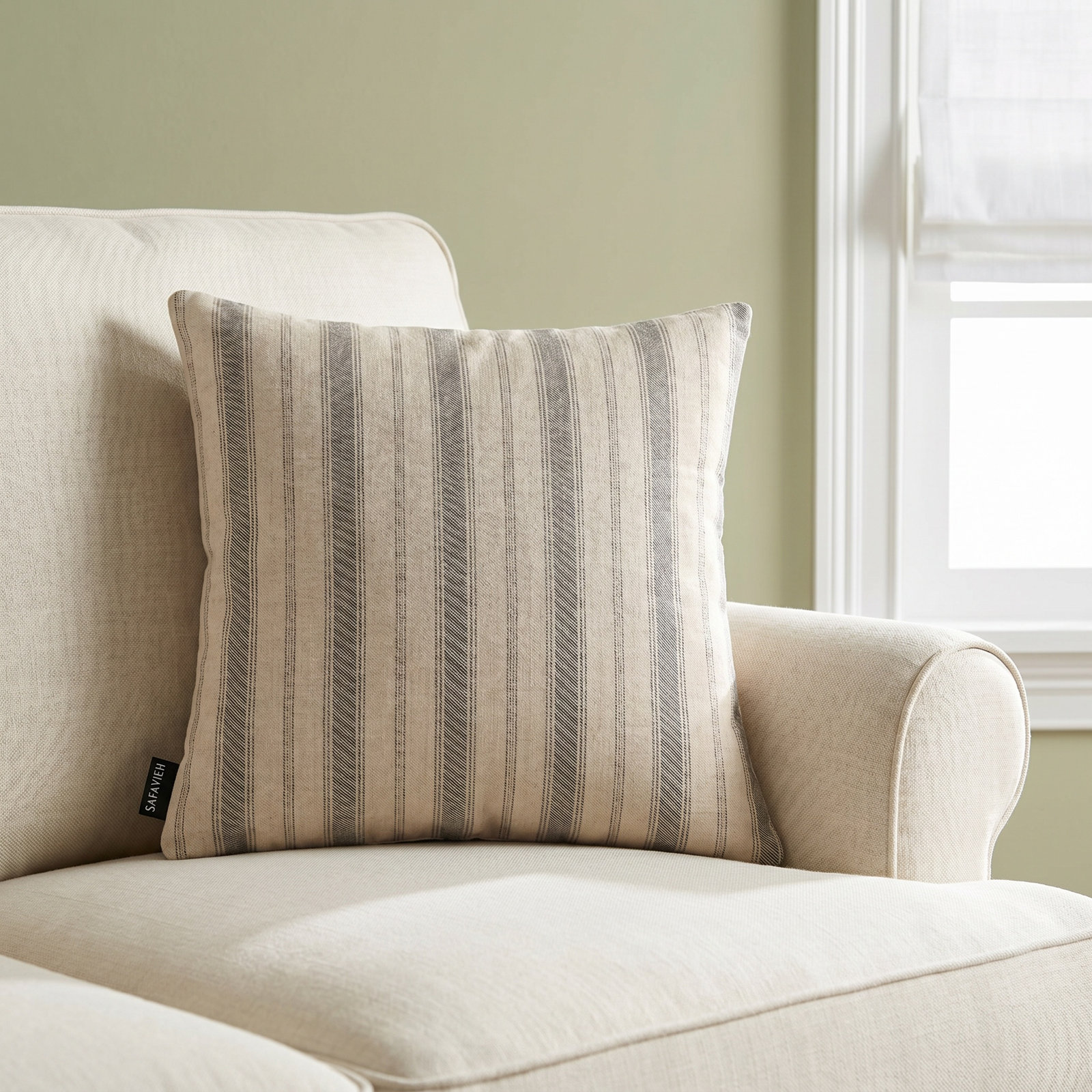 West 16" x 16" Linen Throw Pillow