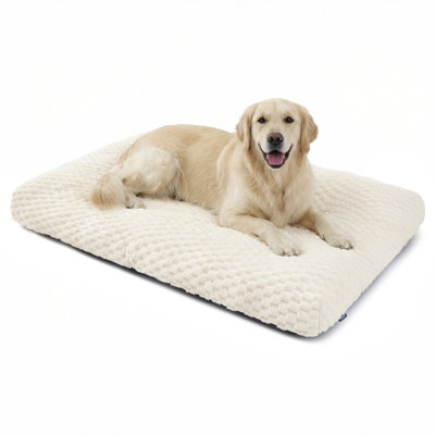 Bedsure Washable Crate Pet Bed for Large Pets, Soft Fleece Kennel Pad with Non-Slip Base for Dogs and Cats on Crate, Floor or Car 