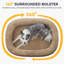 Lit orthopédique pour chien de très grande taille, lit pour animal de compagnie en mousse à mémoire de forme avec traversins, doublure imperméable, housse lavable amovible et fond antidérapant-835874178-835874188