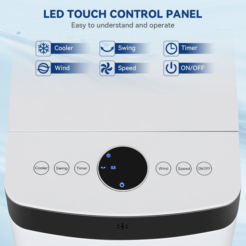 4L 3 In 1 Portable Air Cooler Fan Cooling Fan Conditioner Humidifier Remote Control