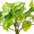 11" Artificial Manjula Pothos Bush, 2 Per Bag