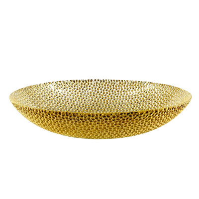 Ensemble de 6 assiettes à soupe en verre doré Ocer