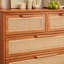Armoire de rangement simple en rotin tressé