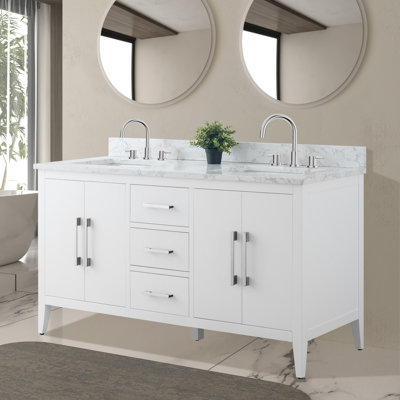 Ensemble de meuble-lavabo double 60 po