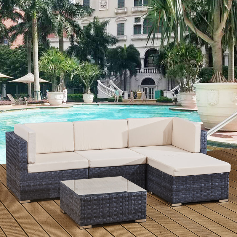 Cariya Seating Group with Cushions, Ocean Grey