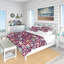 Ensemble de housse de couette en microfibre mauve / bleu-34034283
