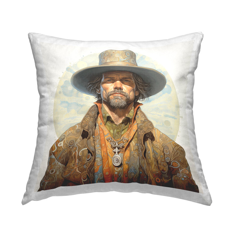 Coussin décoratif à motif Rodeo Cowboy